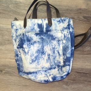 Blue Tie-Dye Tote Bag